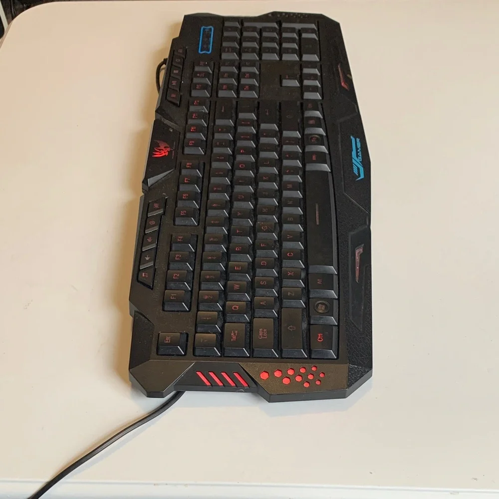 Gaming Keyboard with Red Backlight